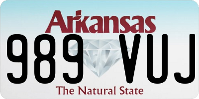 AR license plate 989VUJ