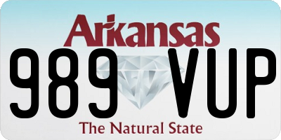AR license plate 989VUP