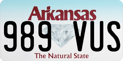 AR license plate 989VUS