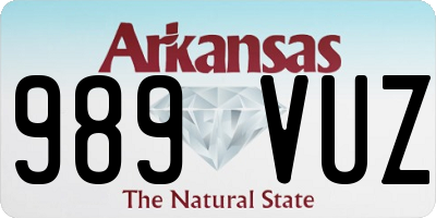 AR license plate 989VUZ