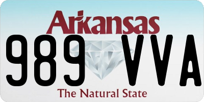 AR license plate 989VVA