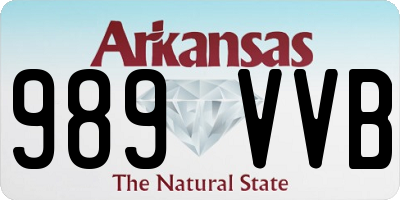 AR license plate 989VVB