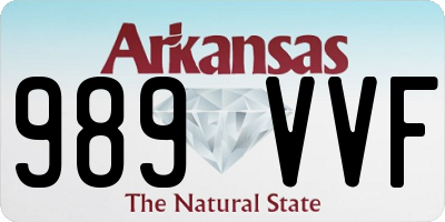 AR license plate 989VVF
