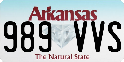 AR license plate 989VVS