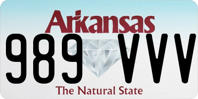 AR license plate 989VVV