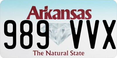 AR license plate 989VVX