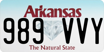AR license plate 989VVY