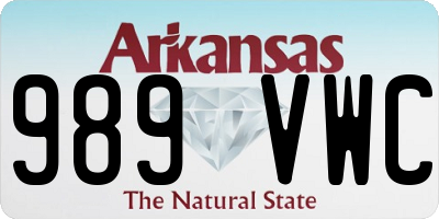 AR license plate 989VWC