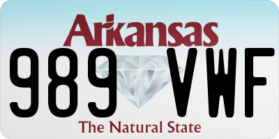 AR license plate 989VWF