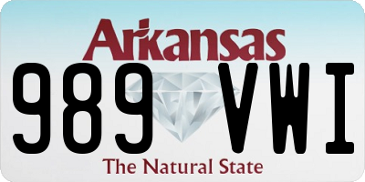 AR license plate 989VWI