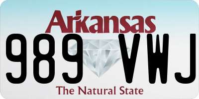 AR license plate 989VWJ
