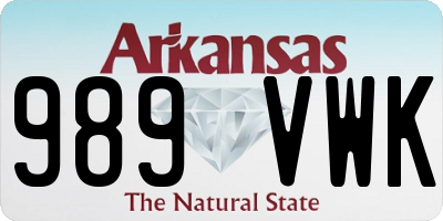 AR license plate 989VWK