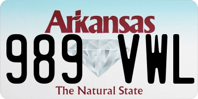 AR license plate 989VWL