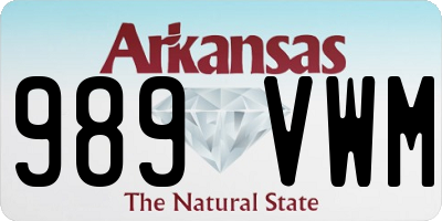 AR license plate 989VWM