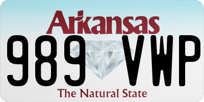 AR license plate 989VWP