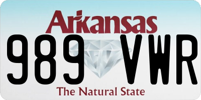 AR license plate 989VWR