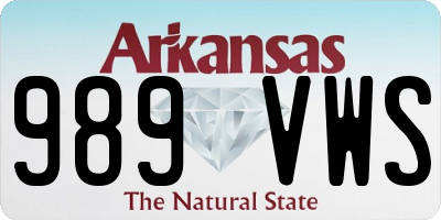 AR license plate 989VWS