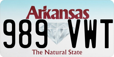 AR license plate 989VWT