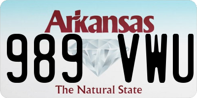 AR license plate 989VWU