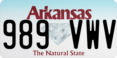 AR license plate 989VWV