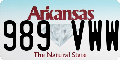 AR license plate 989VWW