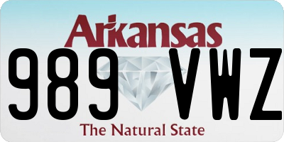AR license plate 989VWZ