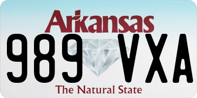AR license plate 989VXA