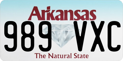 AR license plate 989VXC