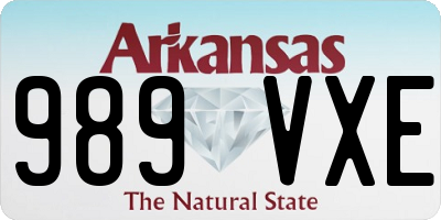 AR license plate 989VXE