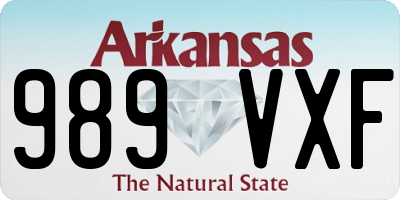 AR license plate 989VXF
