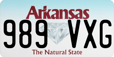 AR license plate 989VXG