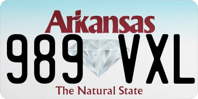 AR license plate 989VXL
