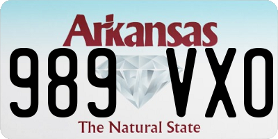 AR license plate 989VXO
