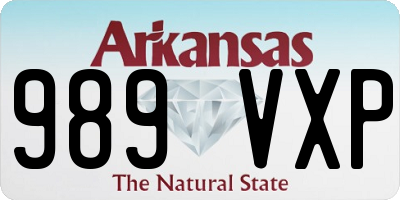 AR license plate 989VXP