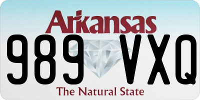 AR license plate 989VXQ