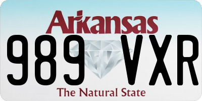 AR license plate 989VXR