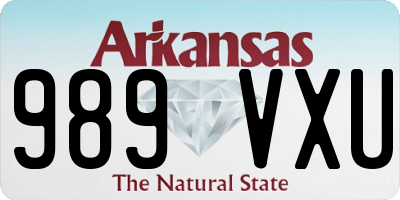 AR license plate 989VXU
