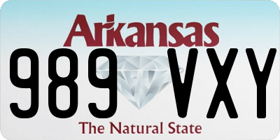 AR license plate 989VXY