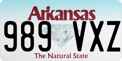 AR license plate 989VXZ