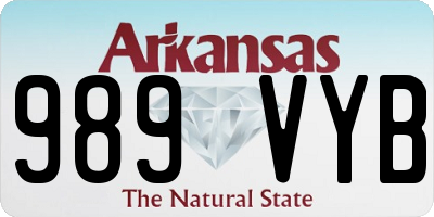 AR license plate 989VYB