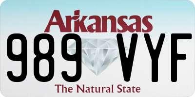 AR license plate 989VYF