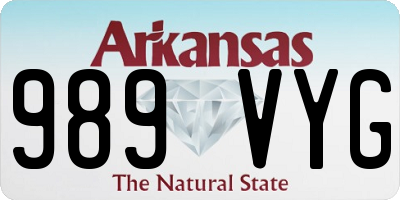 AR license plate 989VYG