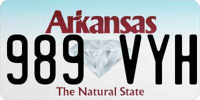 AR license plate 989VYH