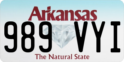 AR license plate 989VYI