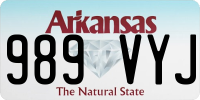 AR license plate 989VYJ