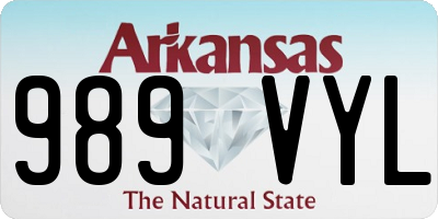 AR license plate 989VYL