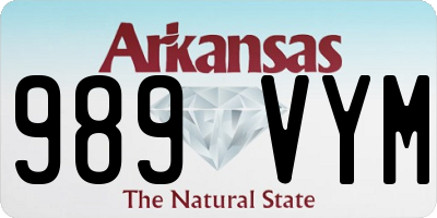 AR license plate 989VYM