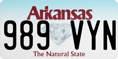 AR license plate 989VYN