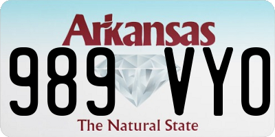 AR license plate 989VYO