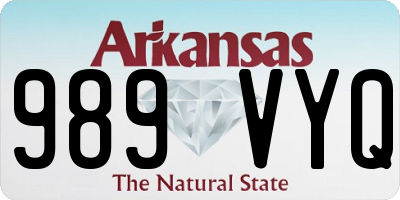 AR license plate 989VYQ